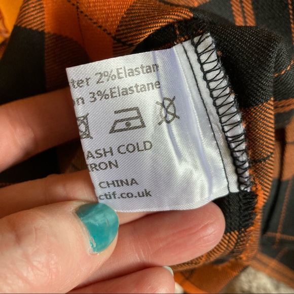 Collectif 4X pumpkin plaid Top - Picture 6 of 12